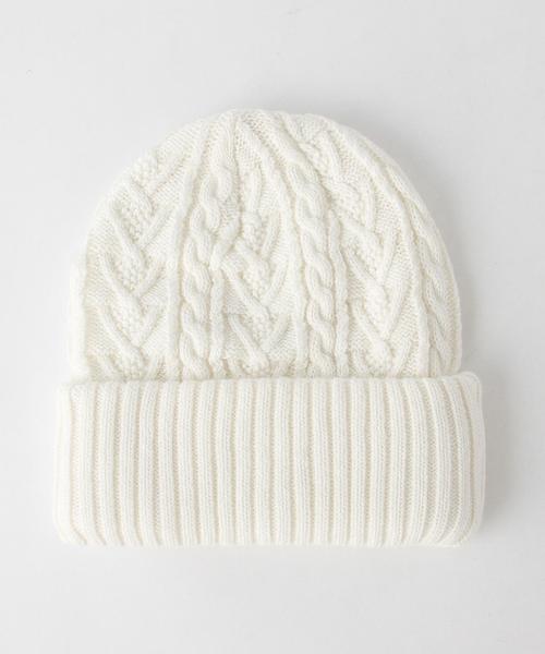 coen(コーエン)の「コットンニットワッチ◆(ニットキャップ/ビーニー・レディース・オフホワイト/ライトグレー/ライトブルー/ネイビー・フリー)」の2枚目の写真