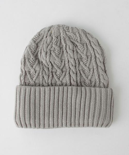 coen(コーエン)の「コットンニットワッチ◆(ニットキャップ/ビーニー・レディース・オフホワイト/ライトグレー/ライトブルー/ネイビー・フリー)」の3枚目の写真