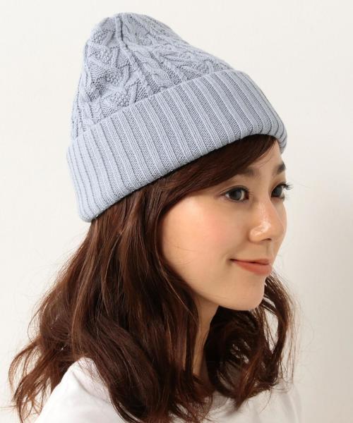 coen(コーエン)の「コットンニットワッチ◆(ニットキャップ/ビーニー・レディース・オフホワイト/ライトグレー/ライトブルー/ネイビー・フリー)」の8枚目の写真