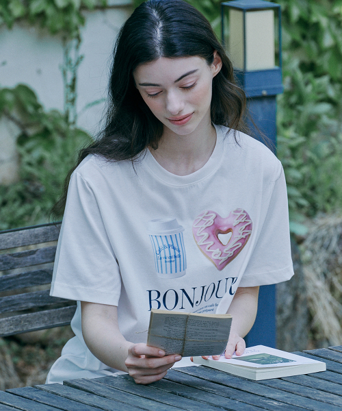 MALOUPE(マロップ)の「5218 アモールグラフィックTシャツ (ホワイト)(Tシャツ/カットソー・レディース・ホワイト・FREE)」の2枚目の写真