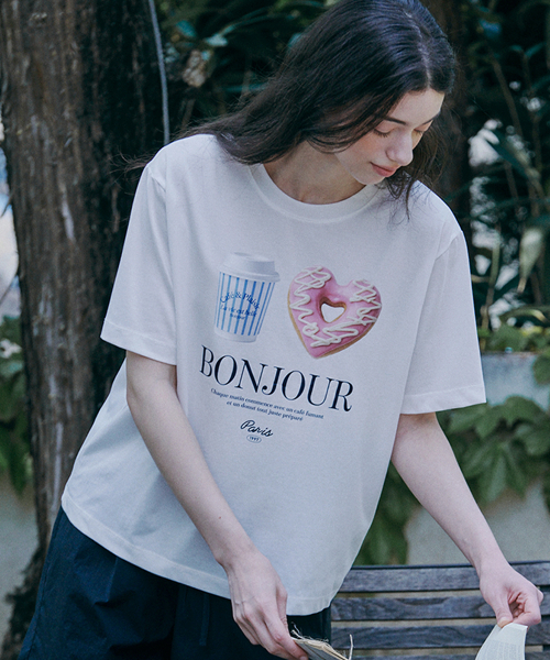 MALOUPE(マロップ)の「5218 アモールグラフィックTシャツ (ホワイト)(Tシャツ/カットソー・レディース・ホワイト・FREE)」の3枚目の写真