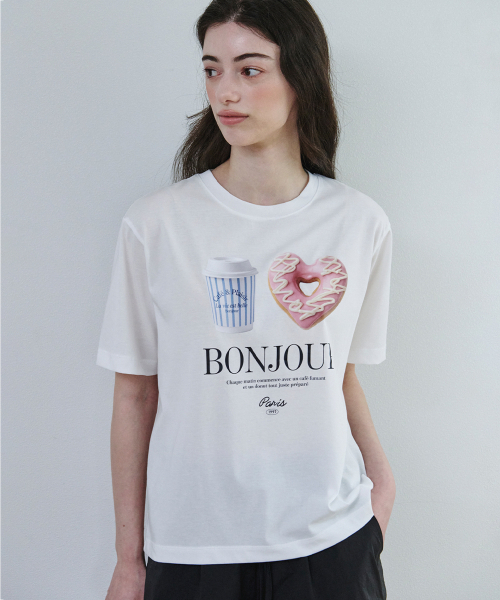 MALOUPE(マロップ)の「5218 アモールグラフィックTシャツ (ホワイト)(Tシャツ/カットソー・レディース・ホワイト・FREE)」の5枚目の写真