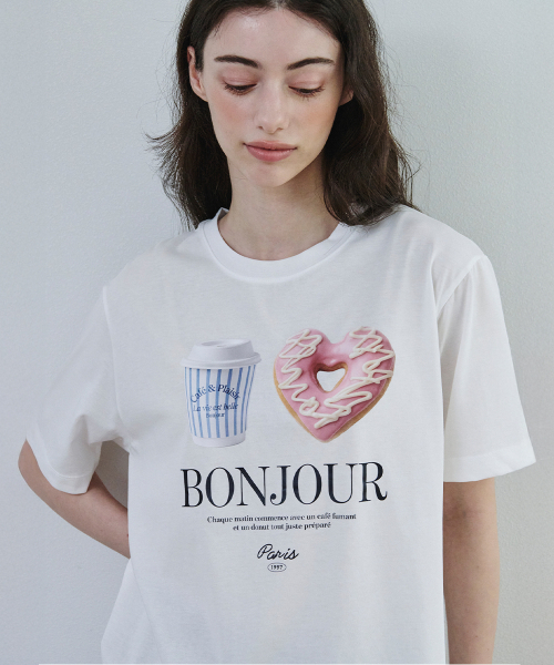 MALOUPE(マロップ)の「5218 アモールグラフィックTシャツ (ホワイト)(Tシャツ/カットソー・レディース・ホワイト・FREE)」の6枚目の写真