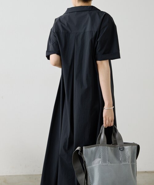 ear PAPILLONNER(イアパピヨネ)の「開襟シャツライクワンピース【SUM1 STYLE】(ワンピース・レディース・グリーン/ブラック・FREE)」の19枚目の写真