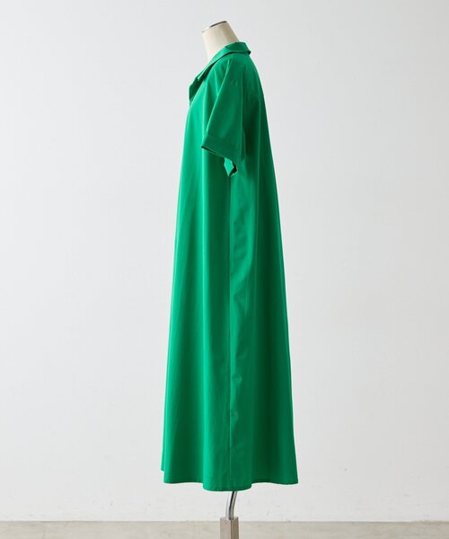 ear PAPILLONNER(イアパピヨネ)の「開襟シャツライクワンピース【SUM1 STYLE】(ワンピース・レディース・グリーン/ブラック・FREE)」の8枚目の写真