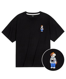 クールコットンオーバーサイズミニミフォトグラファーブロドック刺繍半袖Tシャツ