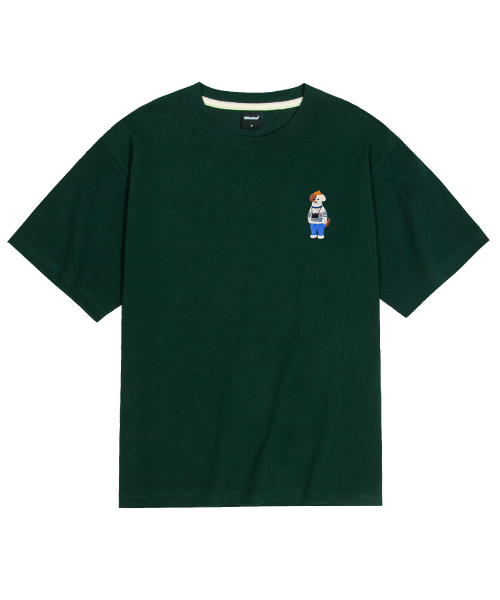 OKSTAR（オクスター）の「クールコットンオーバーサイズミニミフォトグラファーブロドック刺繍半袖Tシャツ（Tシャツ/カットソー・レディース・クリーム/ブラック/ホワイト/ダークグリーン・LARGE/MEDIUM/SMALL/XX-LARGE/X-LARGE）」の6枚目の写真