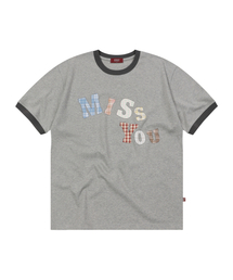 Miss You Ringer T-shirts Gray