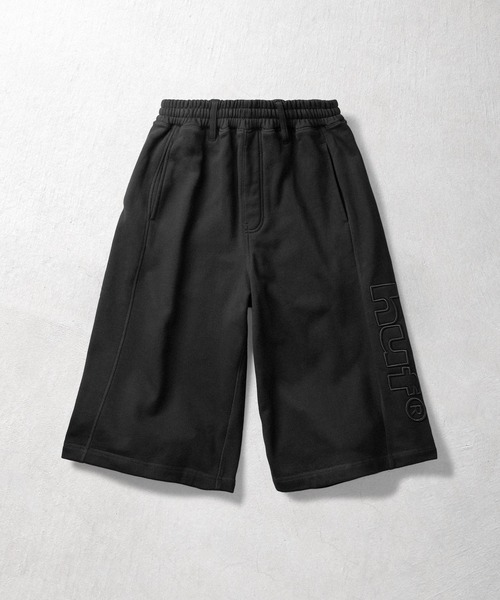 HUF（ハフ）の「BERMUDA FLEECE SHORT（スウェットパンツ・メンズ・アッシュグレー/ブラック/カモフラージュ・L/XL/M/S）」の2枚目の写真