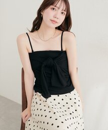 フロントリボンカップ付きキャミ