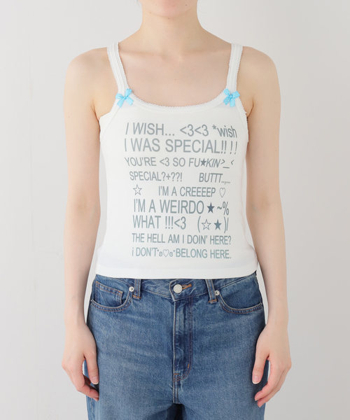 Oriens JOURNAL STANDARD(オリエンス ジャーナルスタンダード)の「【HOLECO/ホレコ】 Dango Camisole(CREEP/WHITE)(キャミソール・レディース・ホワイト・FREE)」の2枚目の写真