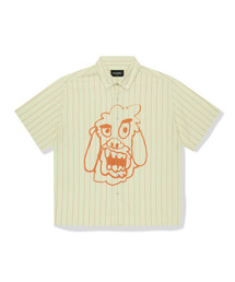 WKNDRS（ウィーキャンドース）の「[WKNDRS x GWAXNG] ITCHY STRIPED SS SHIRT (LIME)（シャツ/ブラウス）」