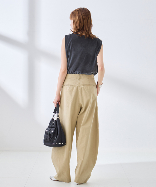 journal standard L'essage(ジャーナルスタンダードレサージュ)の「BALLOONワイドチノパンツ(チノパンツ・レディース・ベージュ/カーキ・38/36)」の8枚目の写真