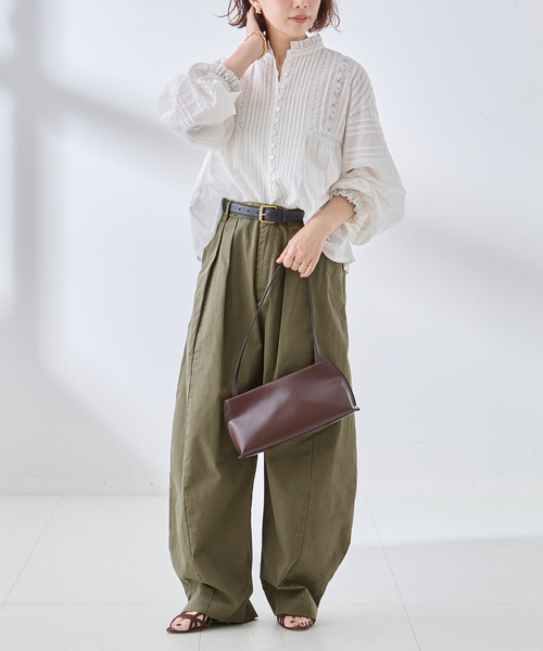 journal standard L'essage(ジャーナルスタンダードレサージュ)の「BALLOONワイドチノパンツ(チノパンツ・レディース・ベージュ/カーキ・38/36)」の11枚目の写真