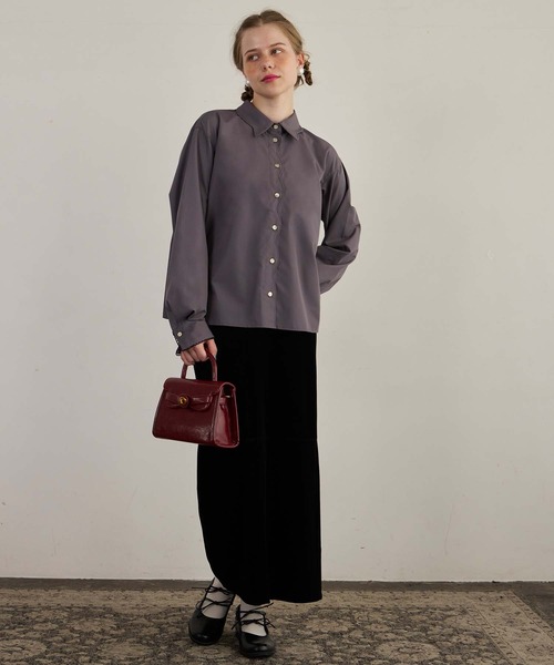 BONLECILL noir(ボンルシールノワール)の「【BONLECILL noir】スカラップデザインピコレースブラウス(シャツ/ブラウス・レディース・ホワイト/ブルー/チャコールグレー・FREE)」の20枚目の写真