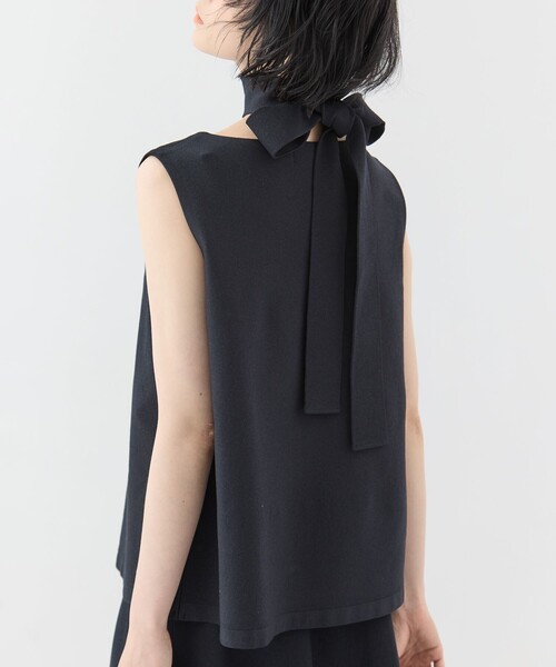 WRAPINKNOT（ラッピンノット）の「【WRAPINKNOTラッピンノット】《STUDIOUS別注》no sleeve knit tops/ノースリーブニットトップス（その他トップス・レディース・オレンジ/グリーン/ブラック/ホワイト・FREE）」の3枚目の写真