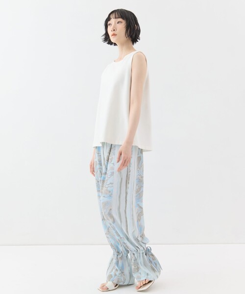 WRAPINKNOT（ラッピンノット）の「【WRAPINKNOTラッピンノット】《STUDIOUS別注》no sleeve knit tops/ノースリーブニットトップス（その他トップス・レディース・オレンジ/グリーン/ブラック/ホワイト・FREE）」の9枚目の写真