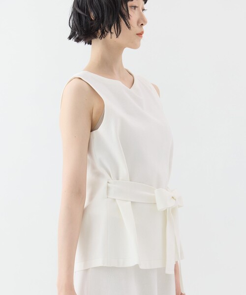 WRAPINKNOT（ラッピンノット）の「【WRAPINKNOTラッピンノット】《STUDIOUS別注》no sleeve knit tops/ノースリーブニットトップス（その他トップス・レディース・オレンジ/グリーン/ブラック/ホワイト・FREE）」の12枚目の写真