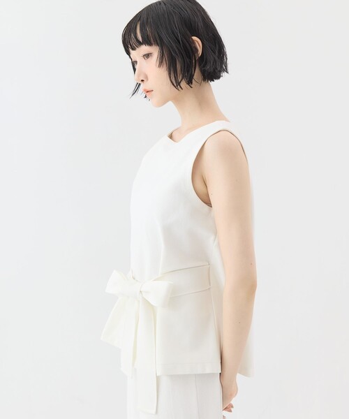 WRAPINKNOT（ラッピンノット）の「【WRAPINKNOTラッピンノット】《STUDIOUS別注》no sleeve knit tops/ノースリーブニットトップス（その他トップス・レディース・オレンジ/グリーン/ブラック/ホワイト・FREE）」の13枚目の写真