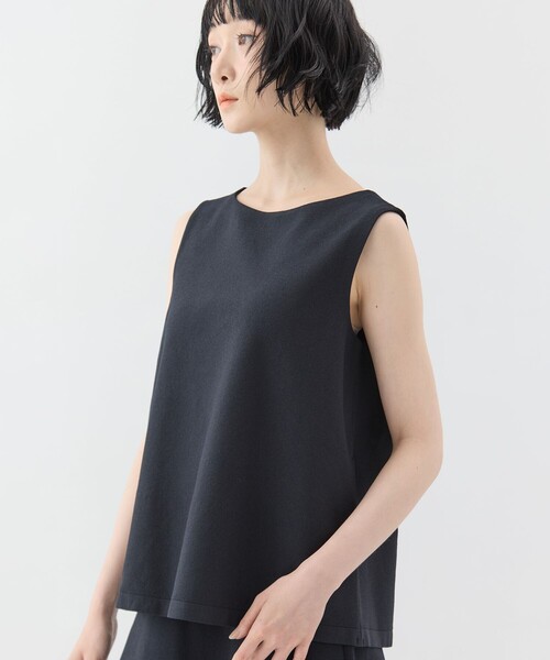 WRAPINKNOT（ラッピンノット）の「【WRAPINKNOTラッピンノット】《STUDIOUS別注》no sleeve knit tops/ノースリーブニットトップス（その他トップス・レディース・オレンジ/グリーン/ブラック/ホワイト・FREE）」の22枚目の写真