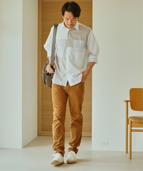 ikka（イッカ）の「【接触冷感】ブロックス冷感5分袖シャツ（シャツ/ブラウス・メンズ・ホワイト/ネイビー/グレー/ブルー・M/L/XL/S）」の13枚目の写真