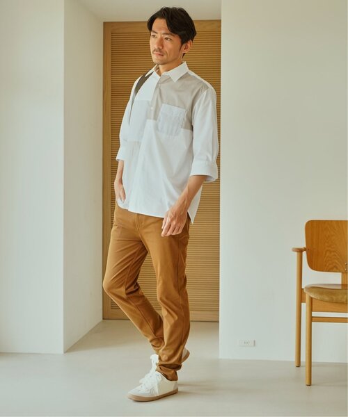ikka（イッカ）の「【接触冷感】ブロックス冷感5分袖シャツ（シャツ/ブラウス・メンズ・ホワイト/ネイビー/グレー/ブルー・M/L/XL/S）」の14枚目の写真