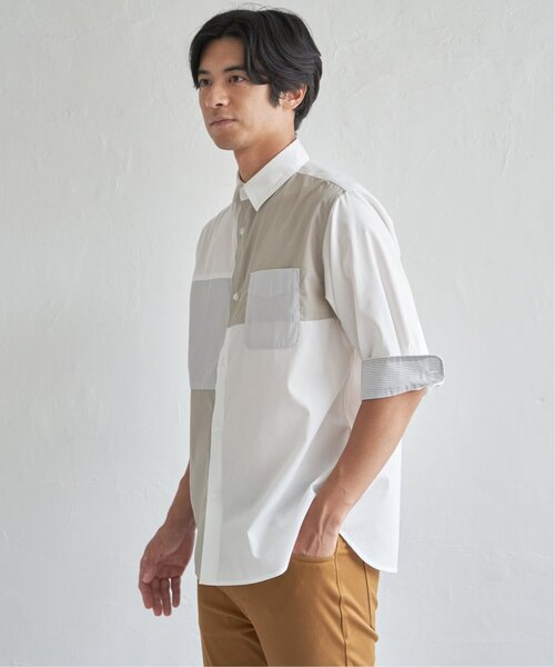 ikka（イッカ）の「【接触冷感】ブロックス冷感5分袖シャツ（シャツ/ブラウス・メンズ・ホワイト/ネイビー/グレー/ブルー・M/L/XL/S）」の17枚目の写真