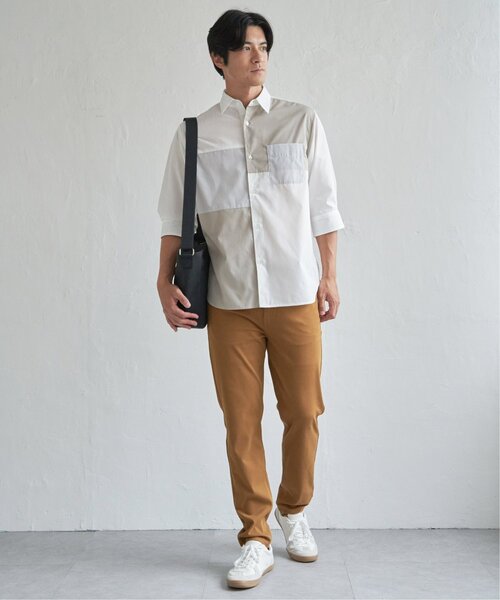 ikka（イッカ）の「【接触冷感】ブロックス冷感5分袖シャツ（シャツ/ブラウス・メンズ・ホワイト/ネイビー/グレー/ブルー・M/L/XL/S）」の18枚目の写真