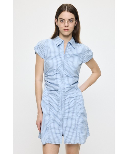 セール】GATHER SHIRT MINI ドレス（ワンピース）｜MOUSSY（マウジー