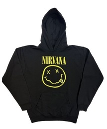 NIRVANA（ニルヴァーナ）の「NIRVANA / ニルヴァーナ PULL OVER HOODIE YELLOW HAPPY FACE ロゴ プルオーバー パーカー ストリート メンズ 2026年秋冬 秋服（パーカー）」