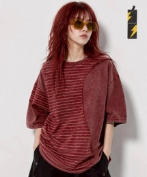 ヴィンテージボーダー切替Tシャツ