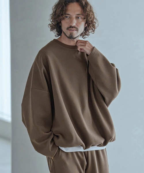 Magine(マージン)の「mlt5772-Moist Touch Brushed Jersey Drawcord Pullover プルオーバー(MGN-263-017)(その他トップス・メンズ・ブラック/カーキブラウン/チャコール・44/46/48)」の1枚目の写真