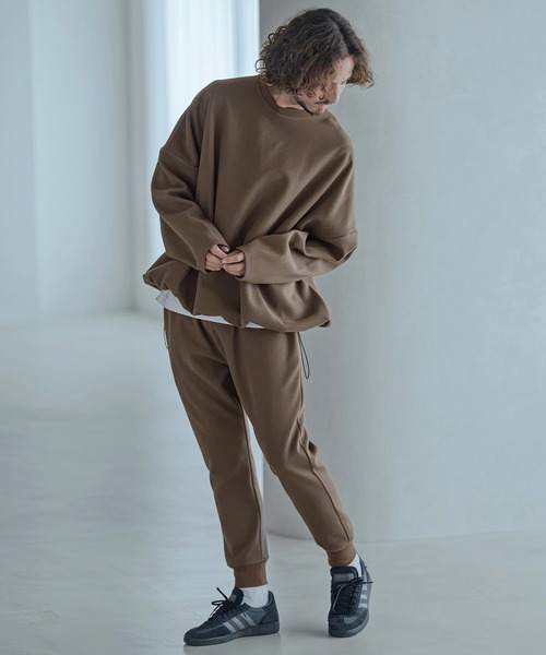 Magine(マージン)の「mlt5772-Moist Touch Brushed Jersey Drawcord Pullover プルオーバー(MGN-263-017)(その他トップス・メンズ・ブラック/カーキブラウン/チャコール・44/46/48)」の8枚目の写真