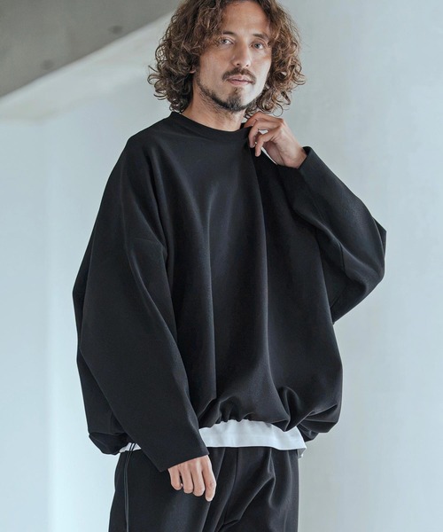 Magine(マージン)の「mlt5772-Moist Touch Brushed Jersey Drawcord Pullover プルオーバー(MGN-263-017)(その他トップス・メンズ・ブラック/カーキブラウン/チャコール・44/46/48)」の10枚目の写真