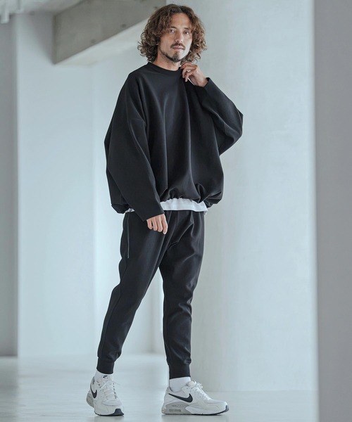 Magine(マージン)の「mlt5772-Moist Touch Brushed Jersey Drawcord Pullover プルオーバー(MGN-263-017)(その他トップス・メンズ・ブラック/カーキブラウン/チャコール・44/46/48)」の13枚目の写真