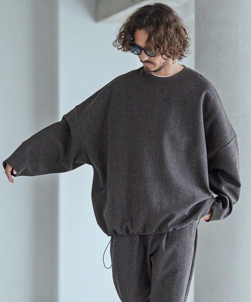 Magine(マージン)の「mlt5772-Moist Touch Brushed Jersey Drawcord Pullover プルオーバー(MGN-263-017)(その他トップス・メンズ・ブラック/カーキブラウン/チャコール・44/46/48)」の16枚目の写真
