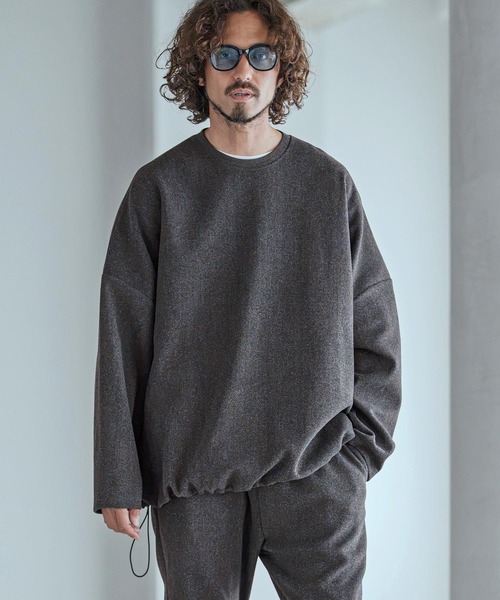 Magine(マージン)の「mlt5772-Moist Touch Brushed Jersey Drawcord Pullover プルオーバー(MGN-263-017)(その他トップス・メンズ・ブラック/カーキブラウン/チャコール・44/46/48)」の17枚目の写真