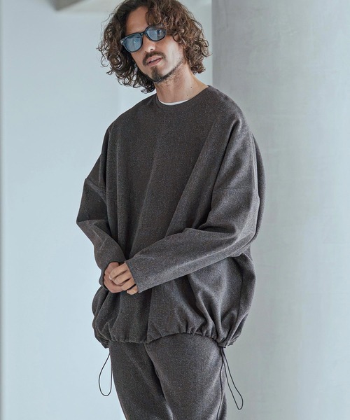 Magine(マージン)の「mlt5772-Moist Touch Brushed Jersey Drawcord Pullover プルオーバー(MGN-263-017)(その他トップス・メンズ・ブラック/カーキブラウン/チャコール・44/46/48)」の18枚目の写真