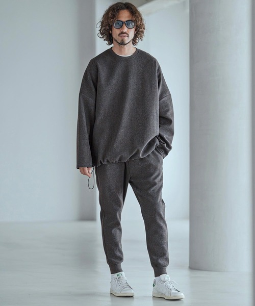 Magine(マージン)の「mlt5772-Moist Touch Brushed Jersey Drawcord Pullover プルオーバー(MGN-263-017)(その他トップス・メンズ・ブラック/カーキブラウン/チャコール・44/46/48)」の19枚目の写真