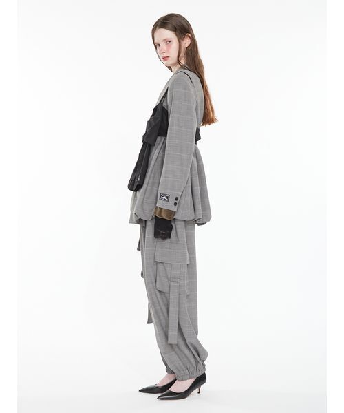 SORIN(ソリン )の「Double Breasted Balloon Jacket / ダブルブレストバルーンジャケット(テーラードジャケット・レディース・ブラック/チェック・38)」の17枚目の写真