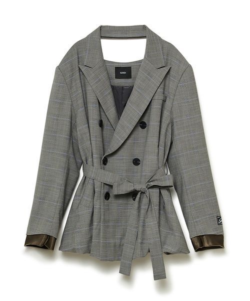 SORIN(ソリン )の「Double Breasted Balloon Jacket / ダブルブレストバルーンジャケット(テーラードジャケット・レディース・ブラック/チェック・38)」の16枚目の写真