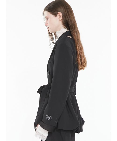 SORIN(ソリン )の「Double Breasted Balloon Jacket / ダブルブレストバルーンジャケット(テーラードジャケット・レディース・ブラック/チェック・38)」の13枚目の写真