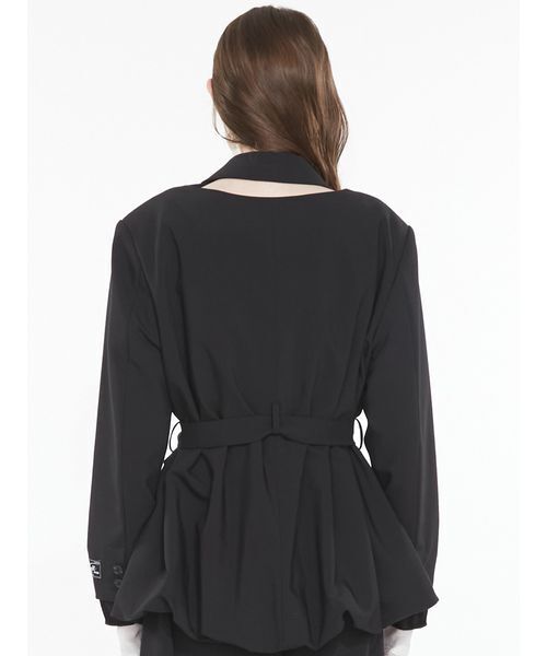 SORIN(ソリン )の「Double Breasted Balloon Jacket / ダブルブレストバルーンジャケット(テーラードジャケット・レディース・ブラック/チェック・38)」の12枚目の写真