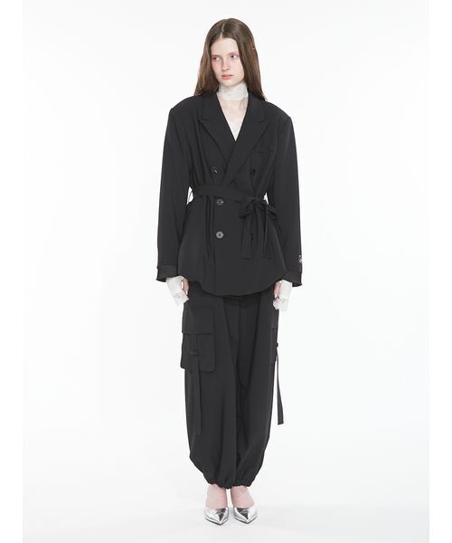SORIN(ソリン )の「Double Breasted Balloon Jacket / ダブルブレストバルーンジャケット(テーラードジャケット・レディース・ブラック/チェック・38)」の11枚目の写真