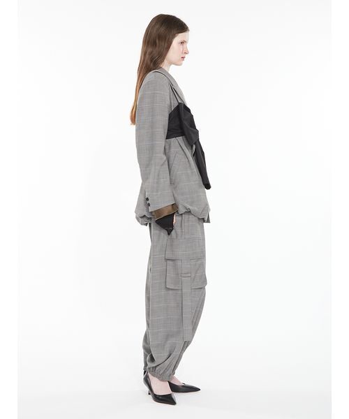 SORIN(ソリン )の「Double Breasted Balloon Jacket / ダブルブレストバルーンジャケット(テーラードジャケット・レディース・ブラック/チェック・38)」の5枚目の写真