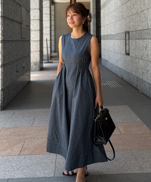 ST.ROONEY(セントルーニー)の「ライトデニムワンピース【低身長・小柄女性向け】(ワンピース・レディース・ライトブラック/ライトブルーグレー・XS)」の19枚目の写真
