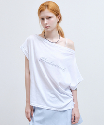 LETTERING OFF SHOULDER TOP_IVORY