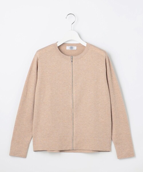 J.PRESS Ladies（J.プレス レディス）の「【季節の変わり目に】Vis/Peスパーク ニット ブルゾン（ニット/セーター・レディース・ネイビー系/ベージュ系・SMALL）」の8枚目の写真