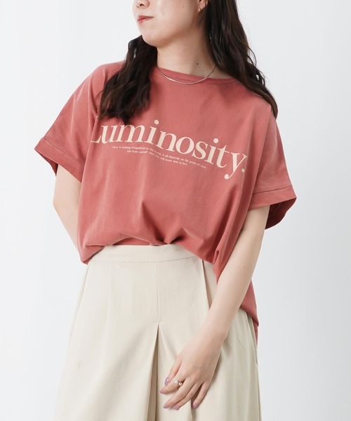 LUCA/LADY LUCK LUCA(ルカ/レディラックルカ)の「LC/LLL ピグメントロゴプルオーバー/ロゴTシャツ(Tシャツ/カットソー・レディース・チャコールグレー/レッド/オフホワイト・FREE)」の3枚目の写真