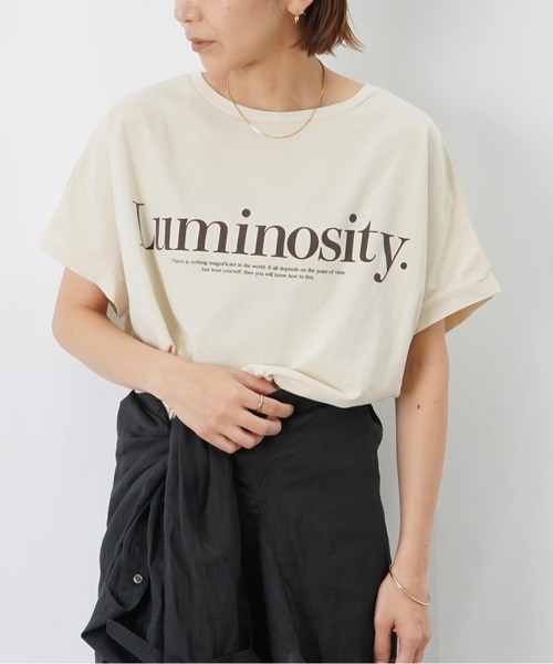 LUCA/LADY LUCK LUCA(ルカ/レディラックルカ)の「LC/LLL ピグメントロゴプルオーバー/ロゴTシャツ(Tシャツ/カットソー・レディース・チャコールグレー/レッド/オフホワイト・FREE)」の13枚目の写真